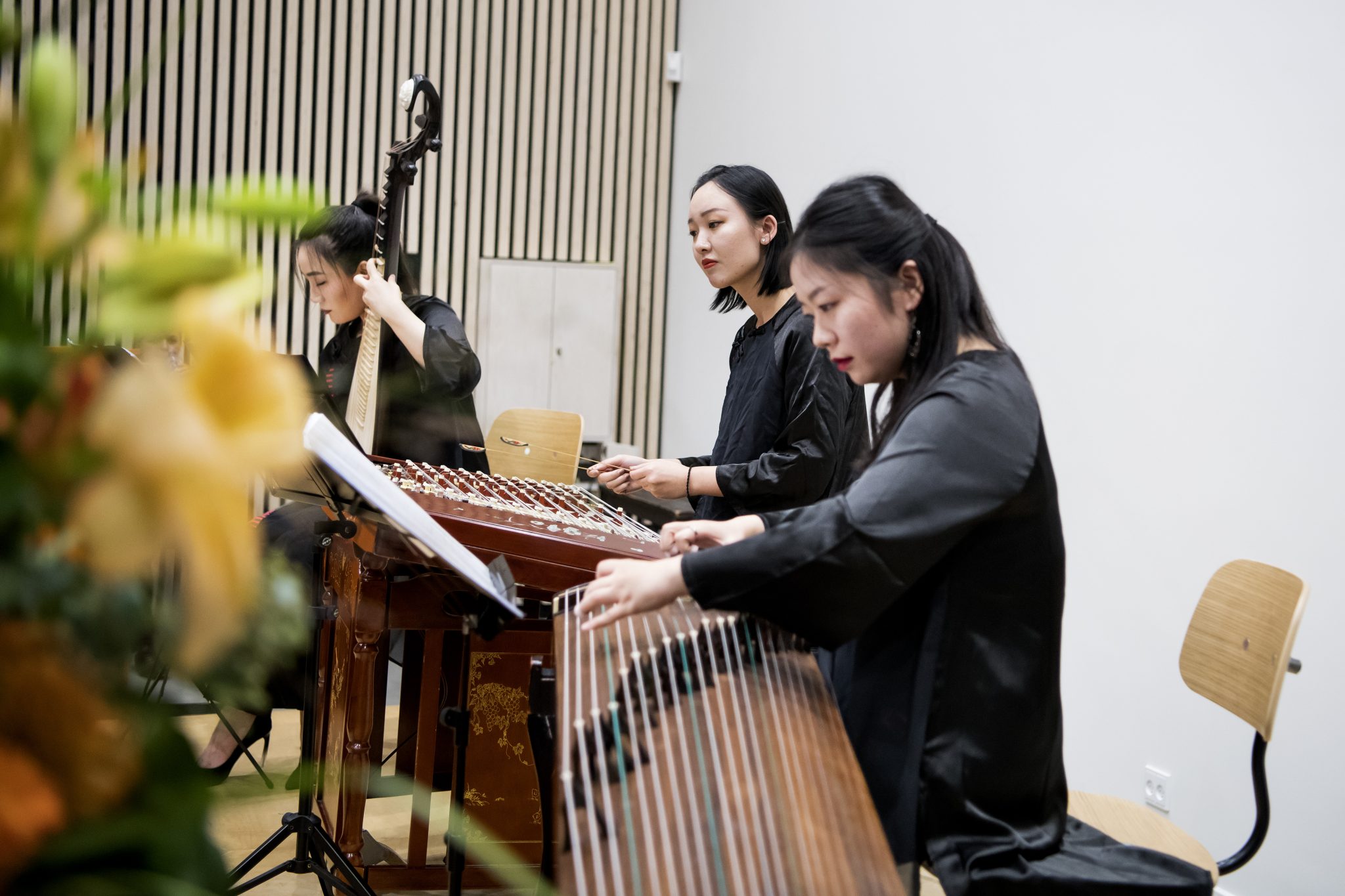 Musicians from the MCI Ensemble played traditional Chinese music.