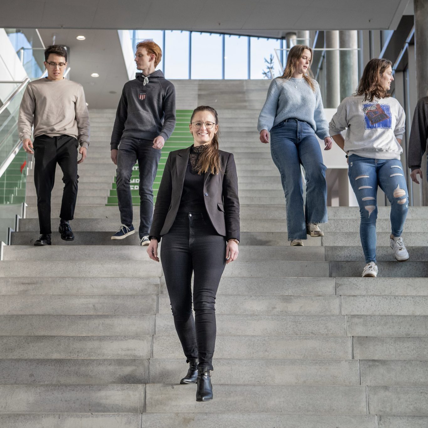 Ditte-Maria Sørensen på trappen