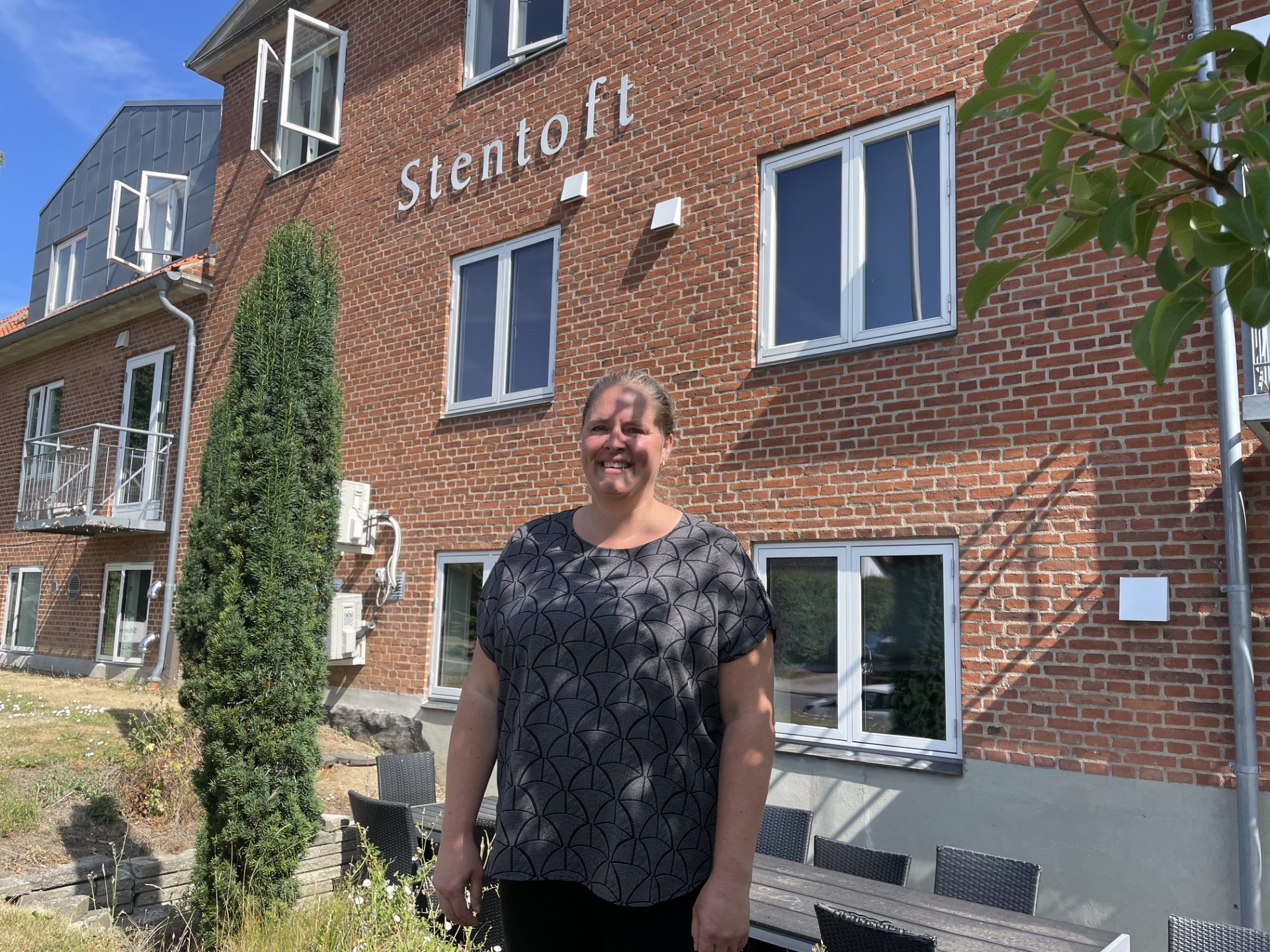 PlusSundhed holder til på Stentoft i Sdr. Stenderup. Her har Helle arbejdet som vagtplanlægger siden 2018.